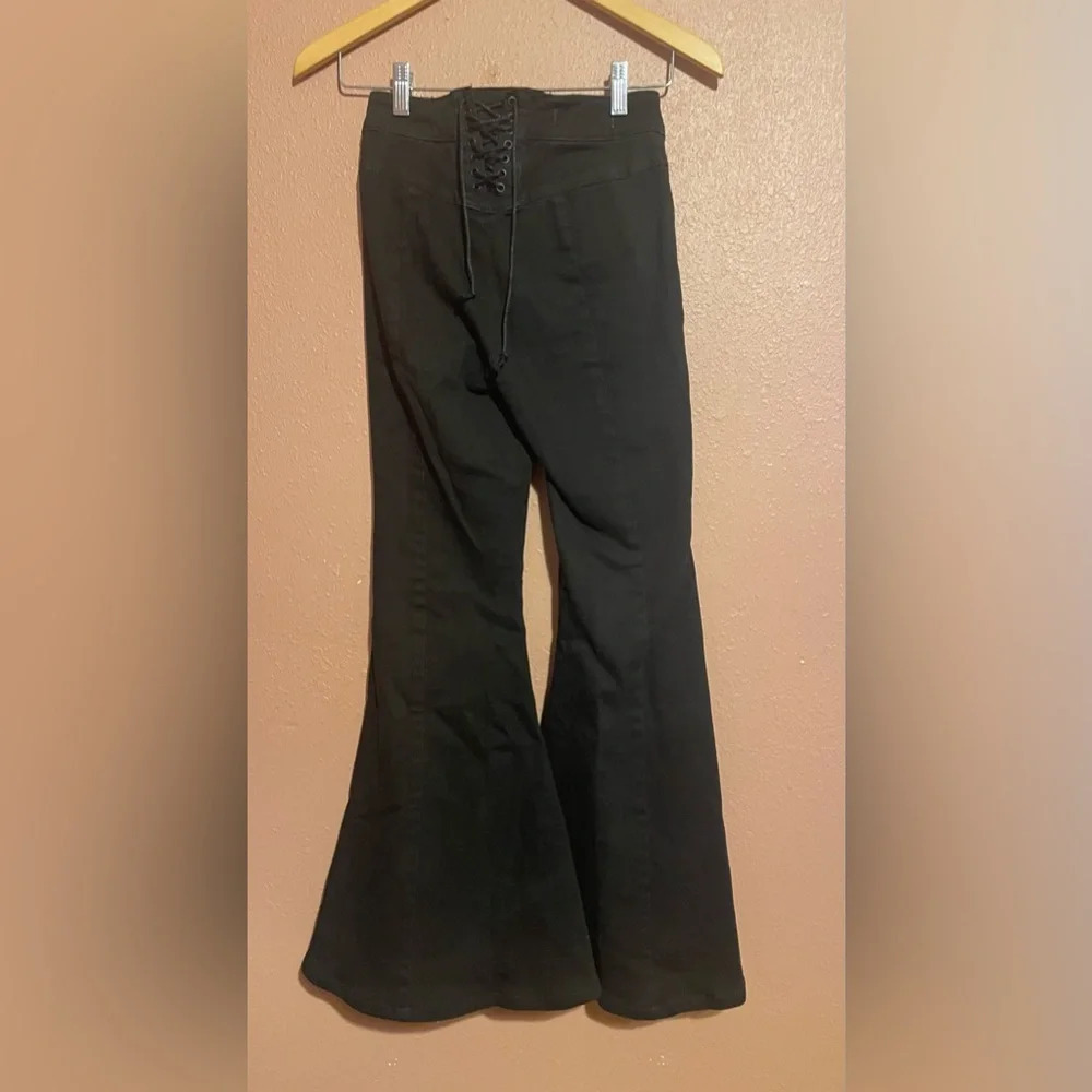 Free people Flare Jeans Black Size 24 - Picture 2 of 2